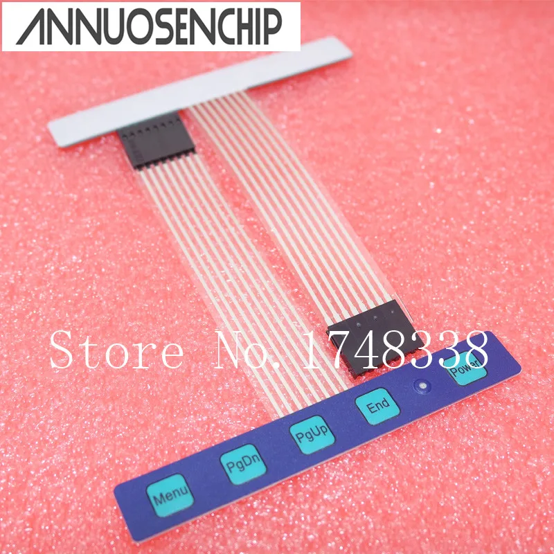 A row of four keys Membrane Switch Matrix keyboard membrane keypad Microprocessor control panel keyboard 69X20MM