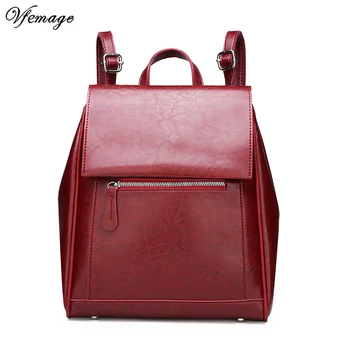 

Vfemage Alligator Pattern Bags Women Backpack Large Capacity Ladies Backpack Leather Teenager Girls Schoolbags Sac a Dos Mochila