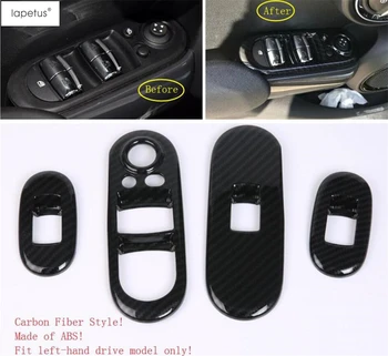 

Lapetus Accessories For Mini Cooper F55 F57 5 Door 2014 - 2019 Inner Car Door Armrest Window Lift Button Molding Cover Kit Trim