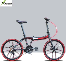 New brand aluminum alloy frame 22/20 inch S tube folding bike 21 speed disc brake light bicycle quality bicibleta