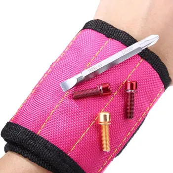 

2pcs Oxford Cloth Magnetic Wristband Tool Bag Portable Electrician Wrist Tool Belt Screws Nails Drill Bits Holder Repair Toolkit