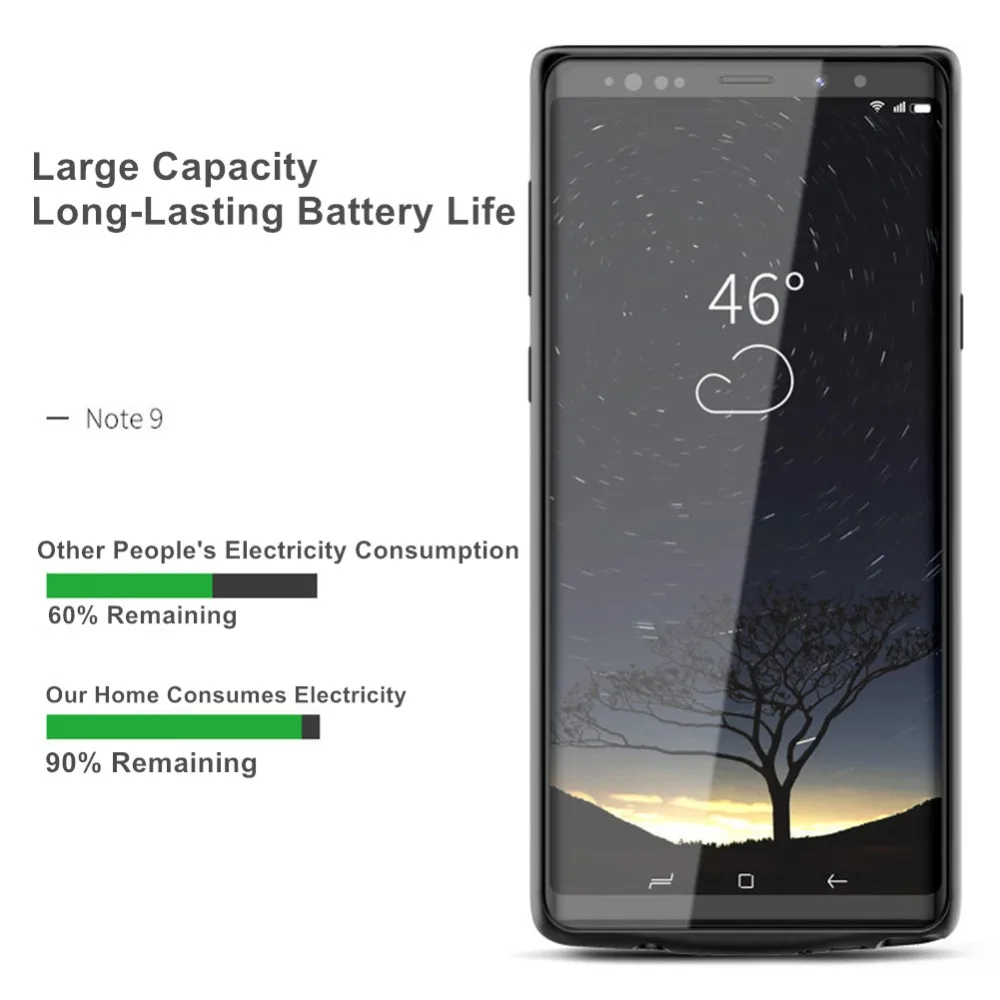 Для samsung Galaxy Note 9 чехол для аккумулятора Быстрая Зарядка Внешний чехол для зарядного устройства для samsung Galaxy S9 чехол для аккумулятора S9 Plus