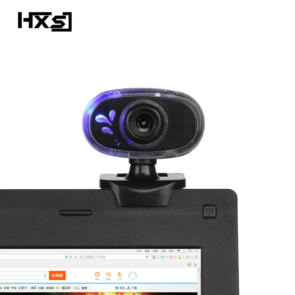 HXSJ Fashion HD Webcam 12M Pixels 360 Degree Rotation Computer Web Camera A881 Built-in Microphone For PC Laptop Camcorder 
