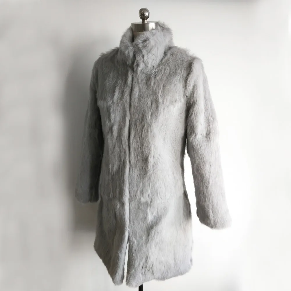 

2019 New 100% Real Whole Rabbit Fur Coat Women Natural Rabbit Fur Jacket Factory Outlet Wholesale Retail Low Discount Hot KSR446