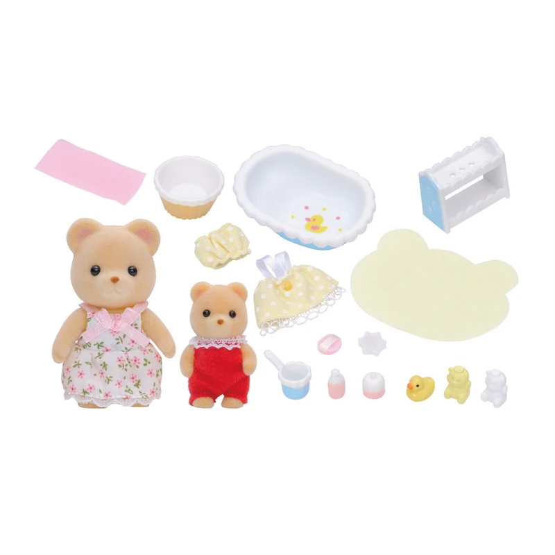 Sylvanian Families пушистый кукольный домик с животными, фигурка для ванны для малышей, набор для мам и детей#5092 Новинка