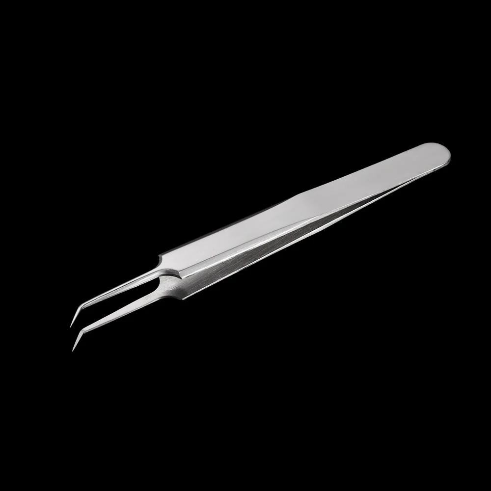 

1pc Mini Multifunctional Acne Blackhead Nipper Curved Tip Nail Rhinestone Picking Tool Eyebrow Eyelash Tweezers Extension
