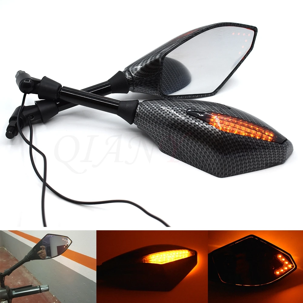

Motorcycle LED Turn Lights Side Mirrors Turn Signal Indicator Rearview Mirror for BMW F800GS F800GT F800ST F800S F700GS F650GS