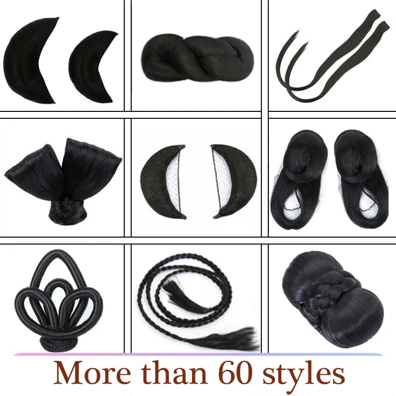 

DIFEI Synthetic Chignons Hair Scrunchies Extensions Hair Piece Wrap Ponytail Hair Tail Updo Fake Hair Bun Hairpiece Accessories
