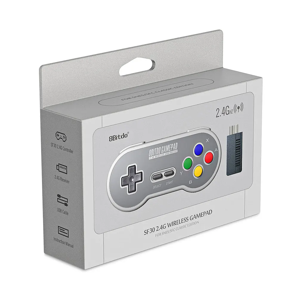 

8Bitdo SF30 SN30 2.4G Wireless Gamepad Retro Controller for Switch Android PC Mac with 2.4G Receiver USB Wireless Gampads