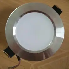 Сменный светодиодный светильник 3 Вт 5 Вт 7 Вт потолочный Встраиваемый свет серебряная рамка 3 цвета Изменение Теплый Природа холодный белый AC180-240V SMD5