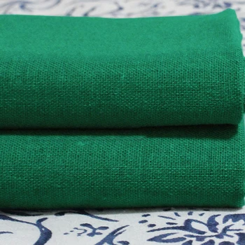 

100cm*140cm green linen material retro vintage dress tissu sewing linen cotton material for clothing