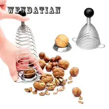 Kitchen Gadgets Stainless Steel Spring Crusher Hazelnut Shell Nut Cracker Peeling Fruit Tools