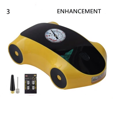 Vehicle inflatable pump Digital display 12V portable tire inflatable cylinder Intelligent tire repairing inflatable instrument automobile accessories - Цвет: Темно-серый