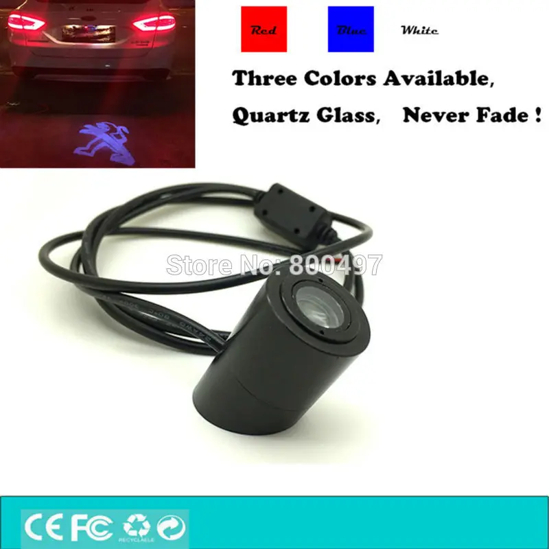 Car LED Tail Logo Light Rear Anti Collision Signal Warning Lamp for