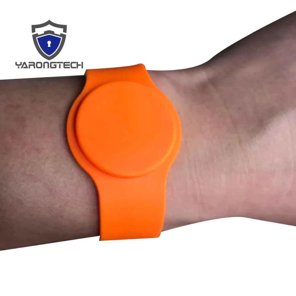 

ISO 14443A Orange color Silicone material nfc wristband,rfid bracelet,rfid wristband -5pcs