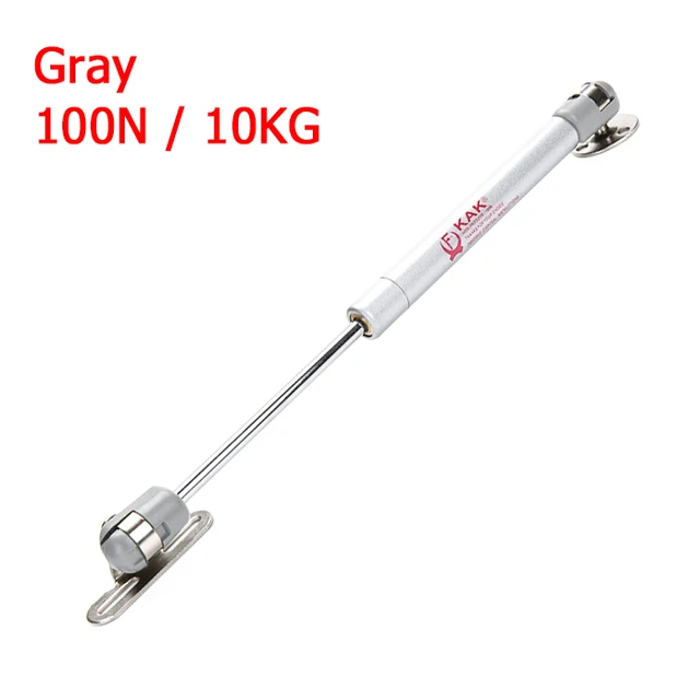 KAK 100N 10kg Cabinet Hinges Furniture Gas Spring Kitchen Cupboard Door Lift Support Lid Stays Soft Close Open Cabient Hardware Gray 10KG