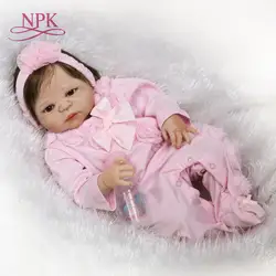 NPK Кукла реборн с мягкой натуральной нежное прикосновение Красивая ручной одежда хороший подарок для детей на день рождения