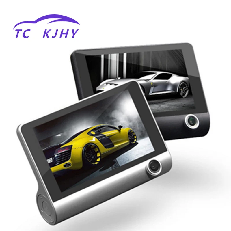 

Vehicle Monitoring and Reversing Image Dual Lens Wide Angle Night Vision HD 4 Inch Dash Cam Car DVR Three Recorder Concealed