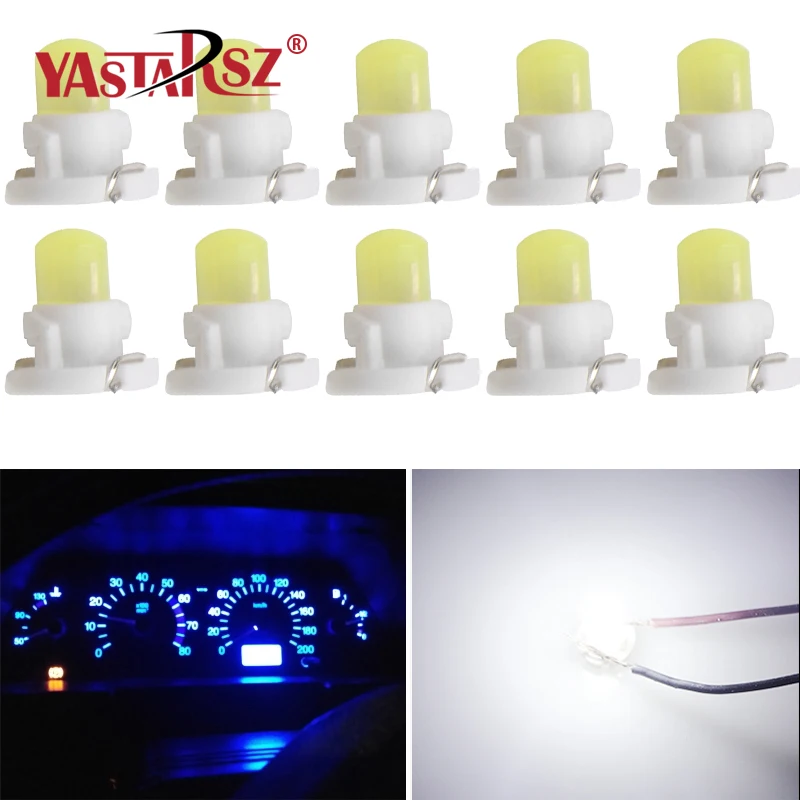 

1x5x10PCS T4.2 COB 1 patch DC 12V car LED instrument panel winding bulb dashboard new wedge light warning indicator car shape