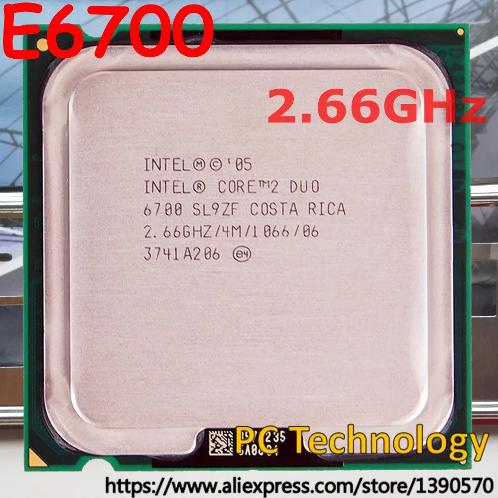 Оригинальный процессор Intel Core 2 Duo E6700 Socket 775 66 ГГц 4 м 1066 МГц Бесплатная доставка