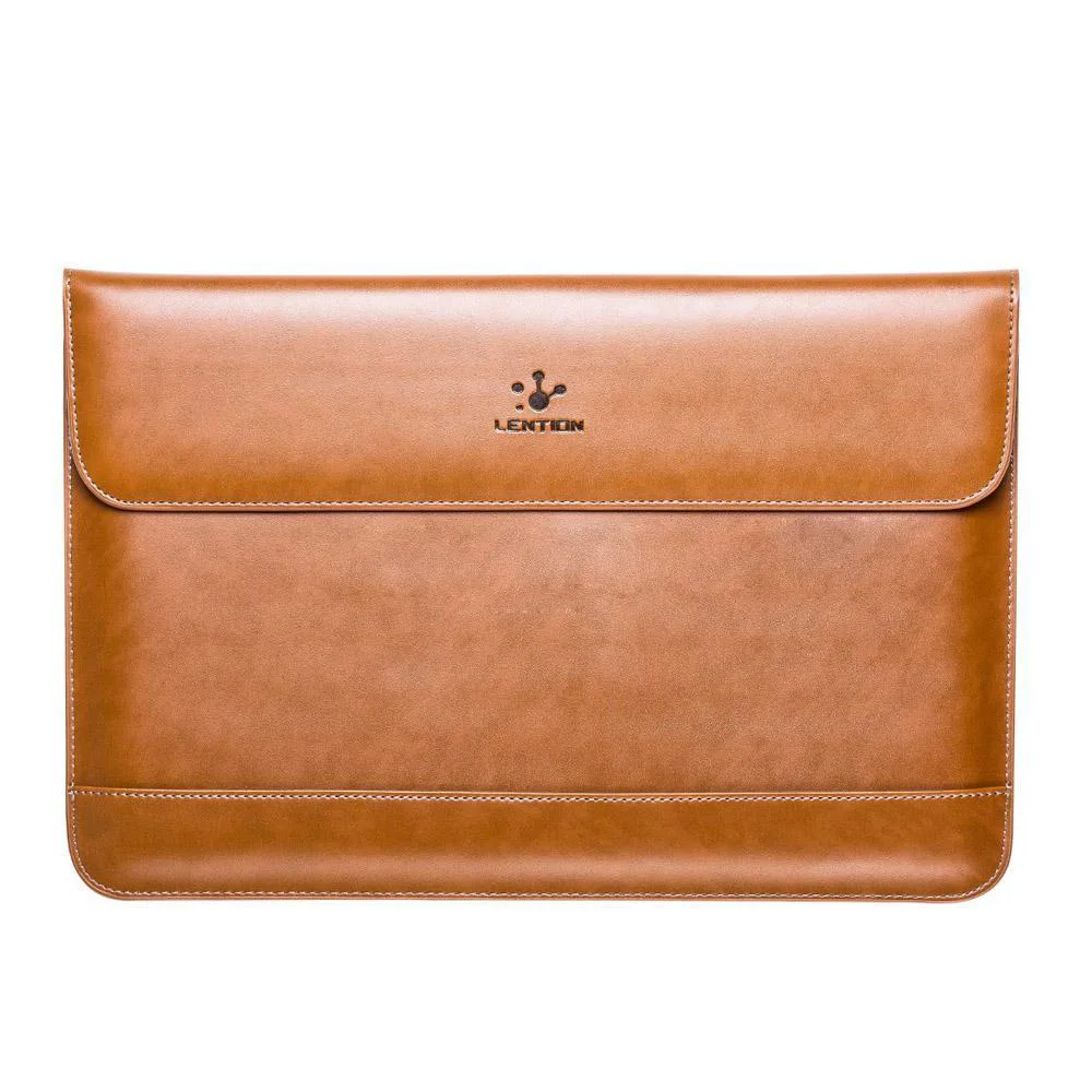 

LENTION New Leather Notebook laptop Sleeve Case Bag For MacBook Pro/Air 13" Color:Brown Size:For 13.3inch