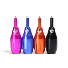 Горячий предмет индивидуальность резные алюминиевые Татуировки Ручка для картриджа иглы короткие маленькие иглы-4 цвета черный/оранжевый/синий/розовый