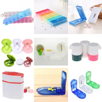 

Weekly Medication Pill Box Cutter Medicine Crusher Grinder Splitter Tablet Cutter Divider Storage Case Pill Box Cutting Tablets