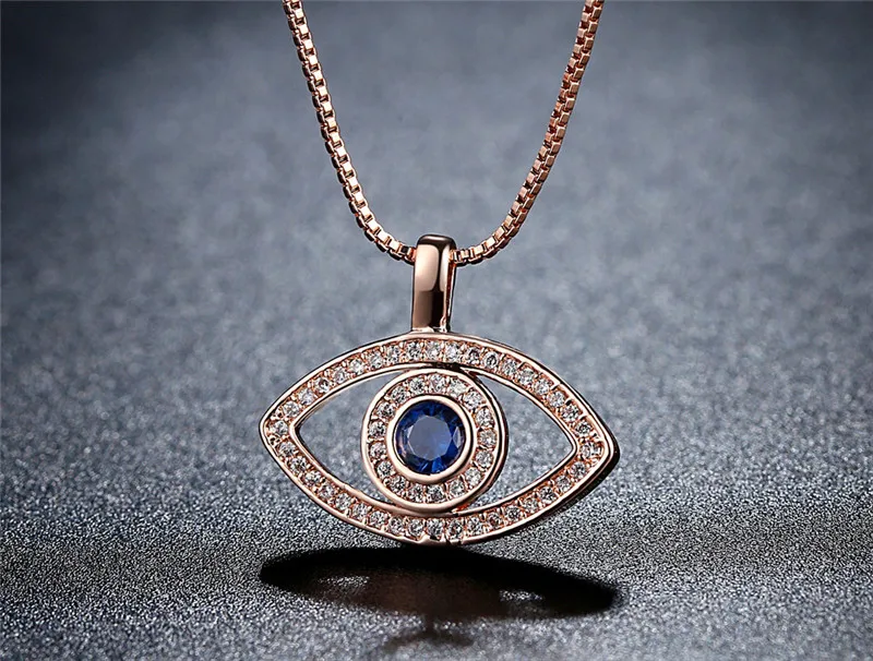 New Arrival Exaggerated Lucky Blue Eyes Necklace Devil Eye Personality Fashion Pendant Necklace Statement Jewelry for Women N333 (8)