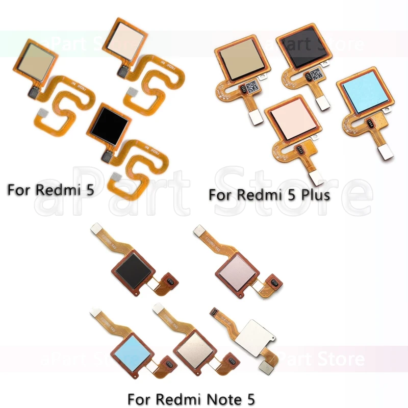 

Original For Redmi 5 Plus Back Home Key Fingerprint Sensor Button Flex Cable For Xiaomi Redmi Note 5 Touch ID Flex Replacement