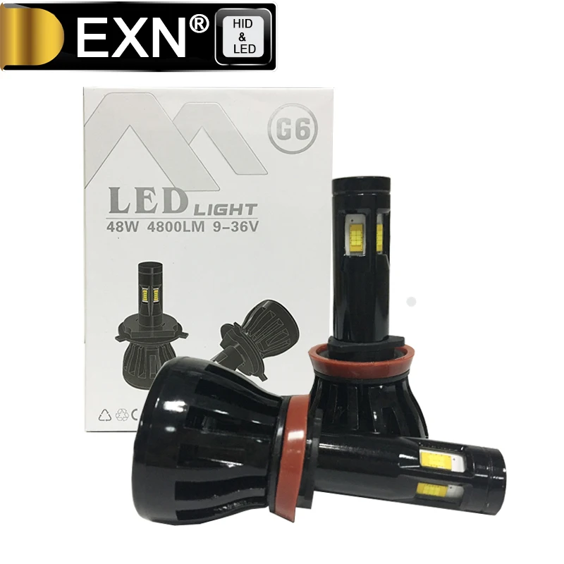 

G6 Super Bright LED Headlight Bulb H8/H9/H11 H1 H4 H7 9005 96W 9600LM/set Car LED Headlight Kit High Low Beam Bulbs H8 H11 White
