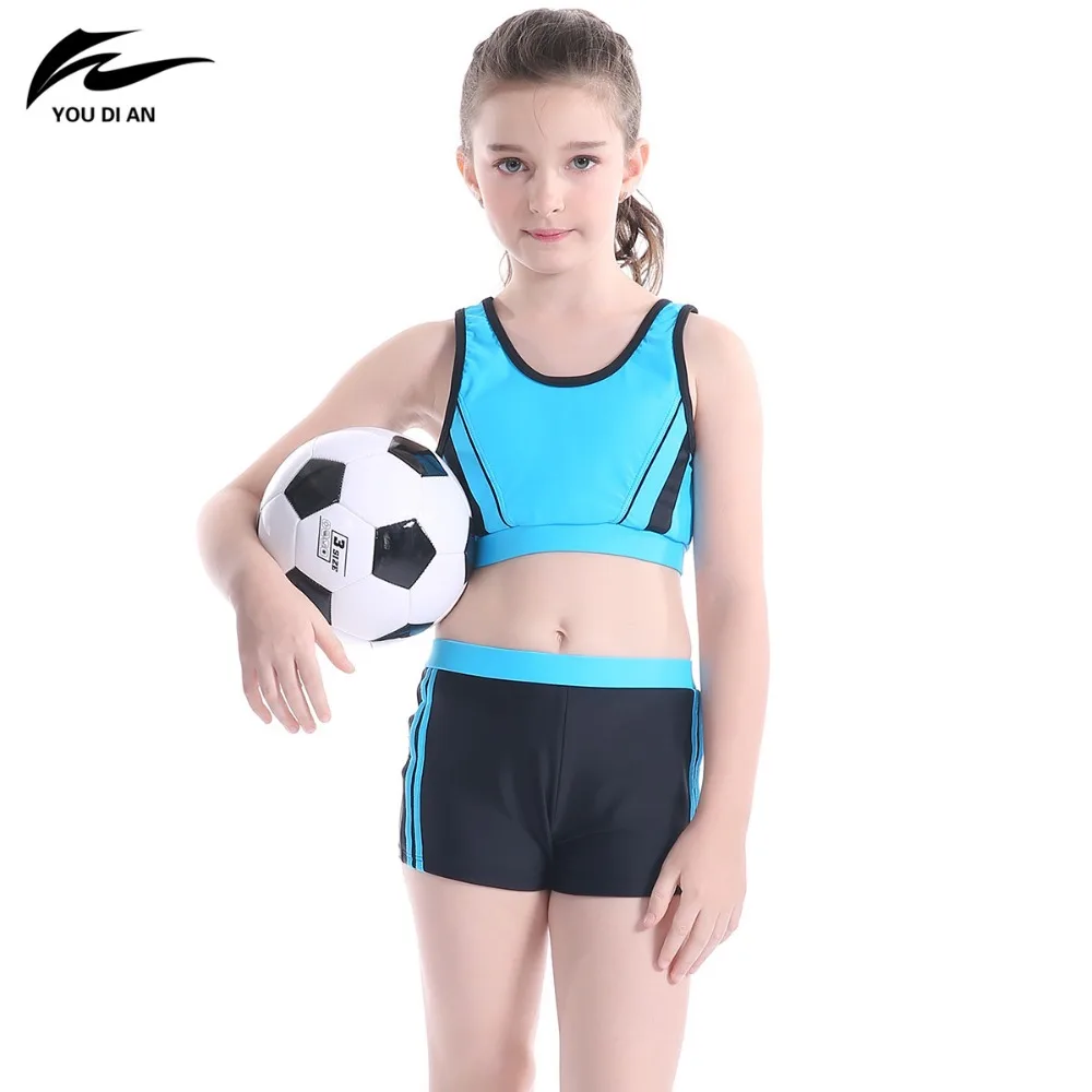 

Professional Children Swimwear Two Pieces Swimming Wear Girls Patchwork Swimsuit Kid's Sport Breathing Bathing suit badpak