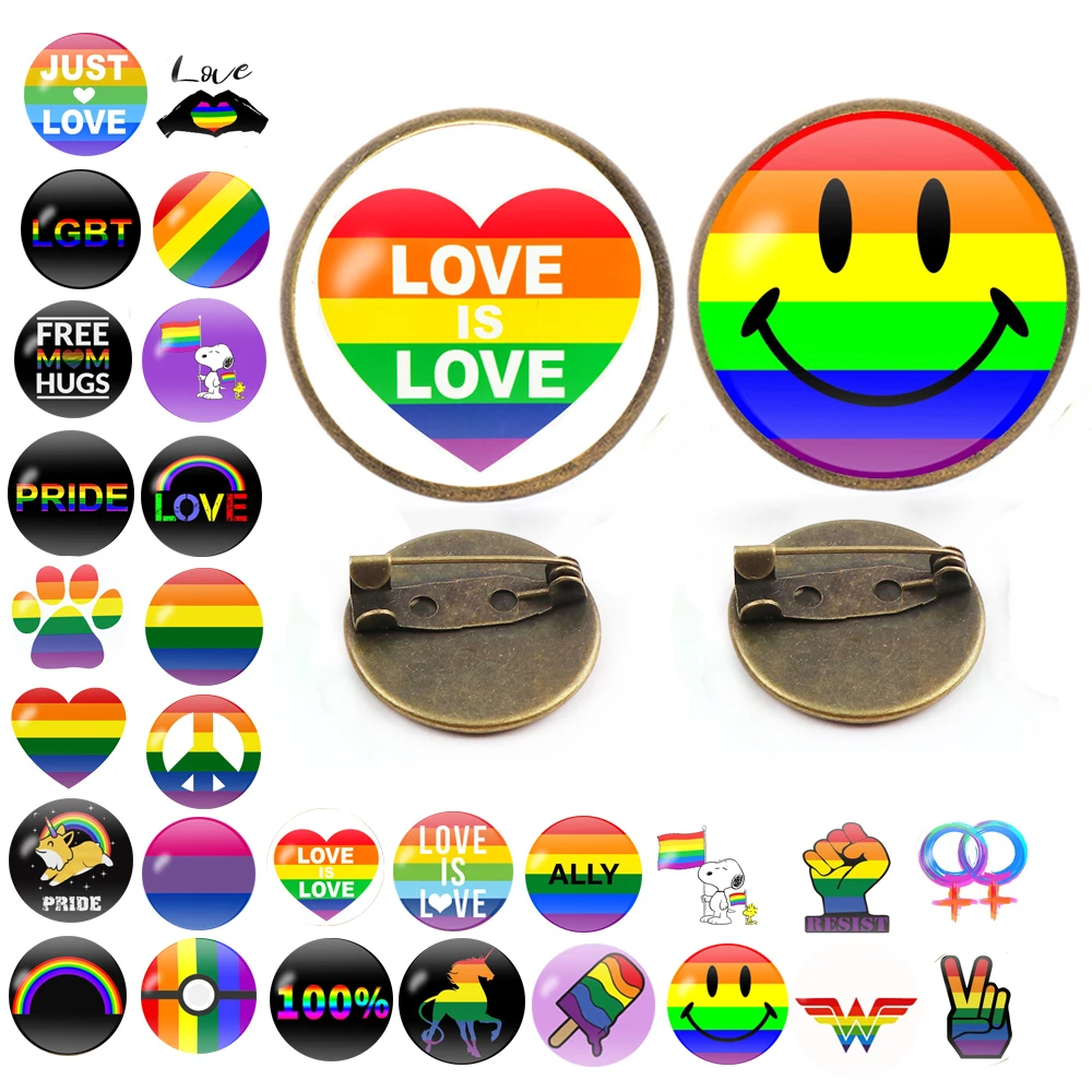 Новая Радужная булавка в форме сердца геев ЛГБТ Pin знак броши виде украшения для