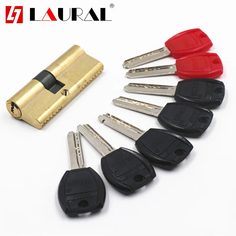 Eccentricity 65 70 80 90 95 100 110mm Lock Cylinder AB Key Anti-Theft Pure Brass Gate Door Lock Handle Bedroom Extended afbeelding