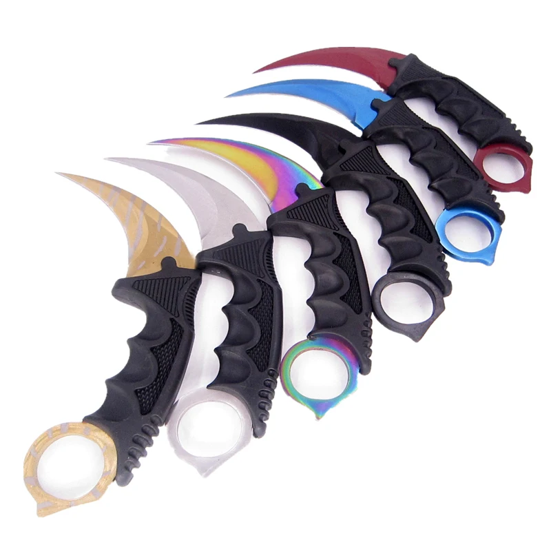 Коготь karambit нож для шеи csgo боевой cs go увядает черный зуб тигра counter strike кожи Доплер