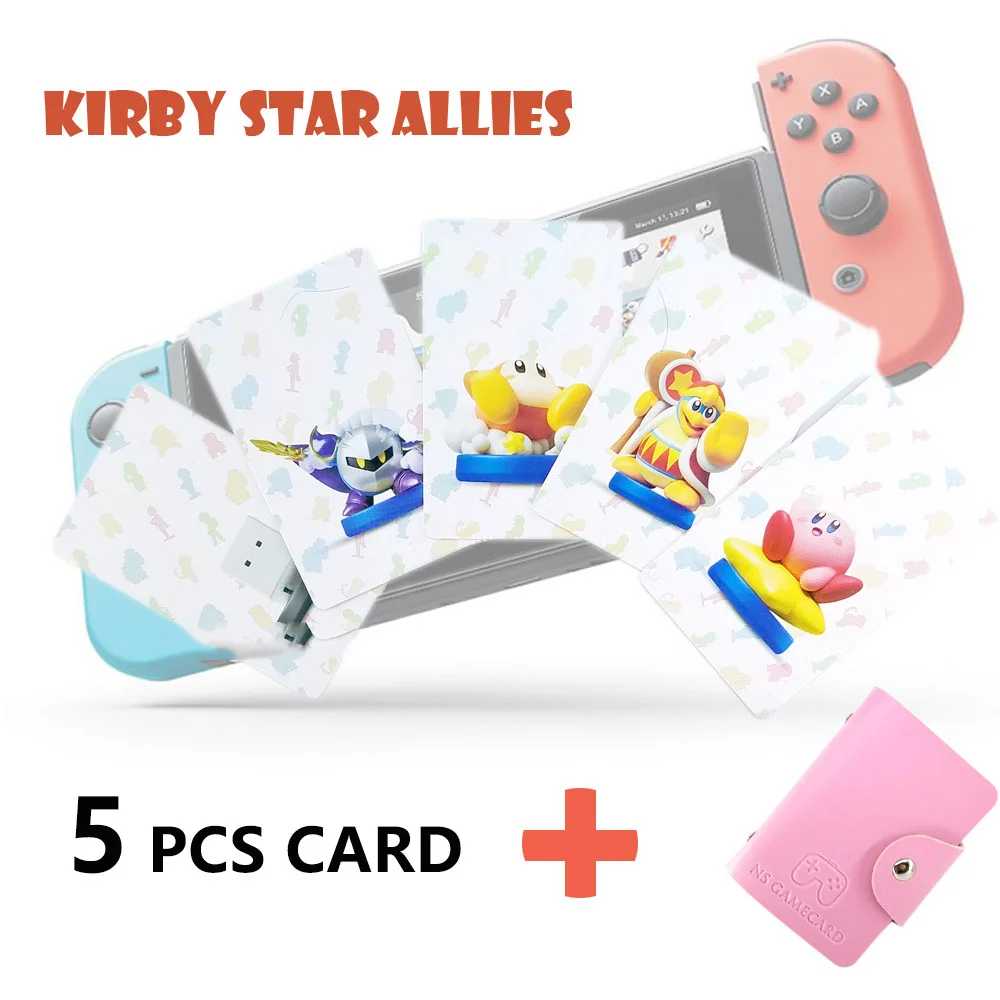 Новейшие 23 шт NFC игровые карты для Botw Switch Zelda Breathing Wild Super Mario Smash Cart 8 Bros Odyddey Splatoon 2 NS Switch - Цвет: 5pcs Kirby star