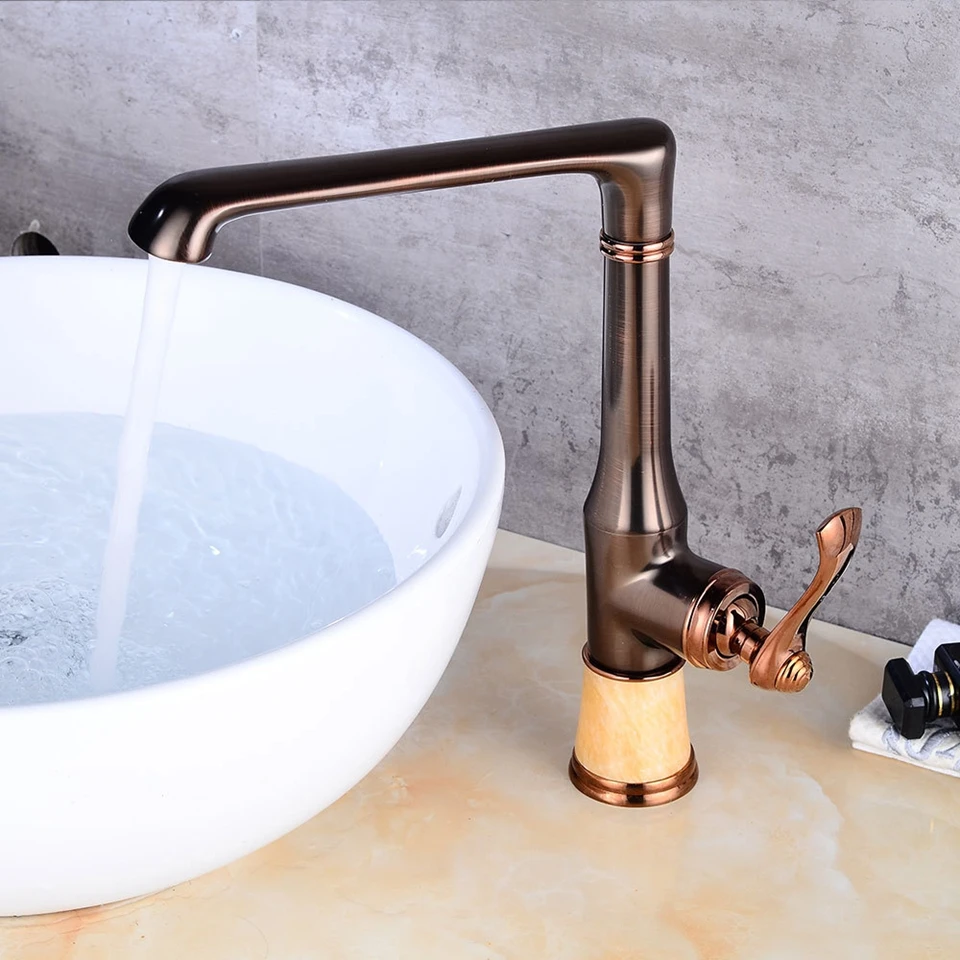 

Basin Faucet European ORB Fisish New Single Handle Bathroom Sink Faucet Luxury Bathbasin Bathtub Tap Hot Cold Mixer Taps