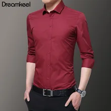 Новинка, повседневная мужская рубашка с длинными рукавами, приталенная Мужская рубашка в деловом стиле, брендовая одежда, большие размеры 5XL Y