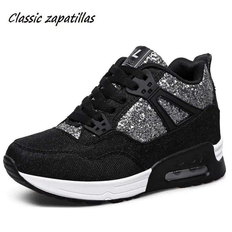 

Classic Zapatillas Women Hidden Increasing Shoes Breathable Casual Women Shoes Spring Autumn Ankle Boots Heels Shoes Woman