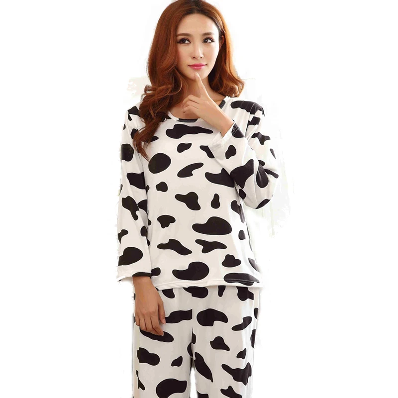 New Autumn Winter 100 % High Quality Cows Full Cute Pyjamas Pajamas For ...