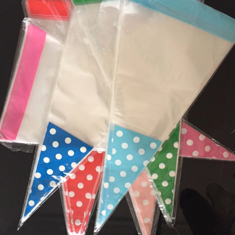 

50pcs 18x36cm BABY SHOWER Wedding Birthday Party Favor Cello Goody Loot TREAT BAGS GIRL pink blue green POLKA DOT cone bag