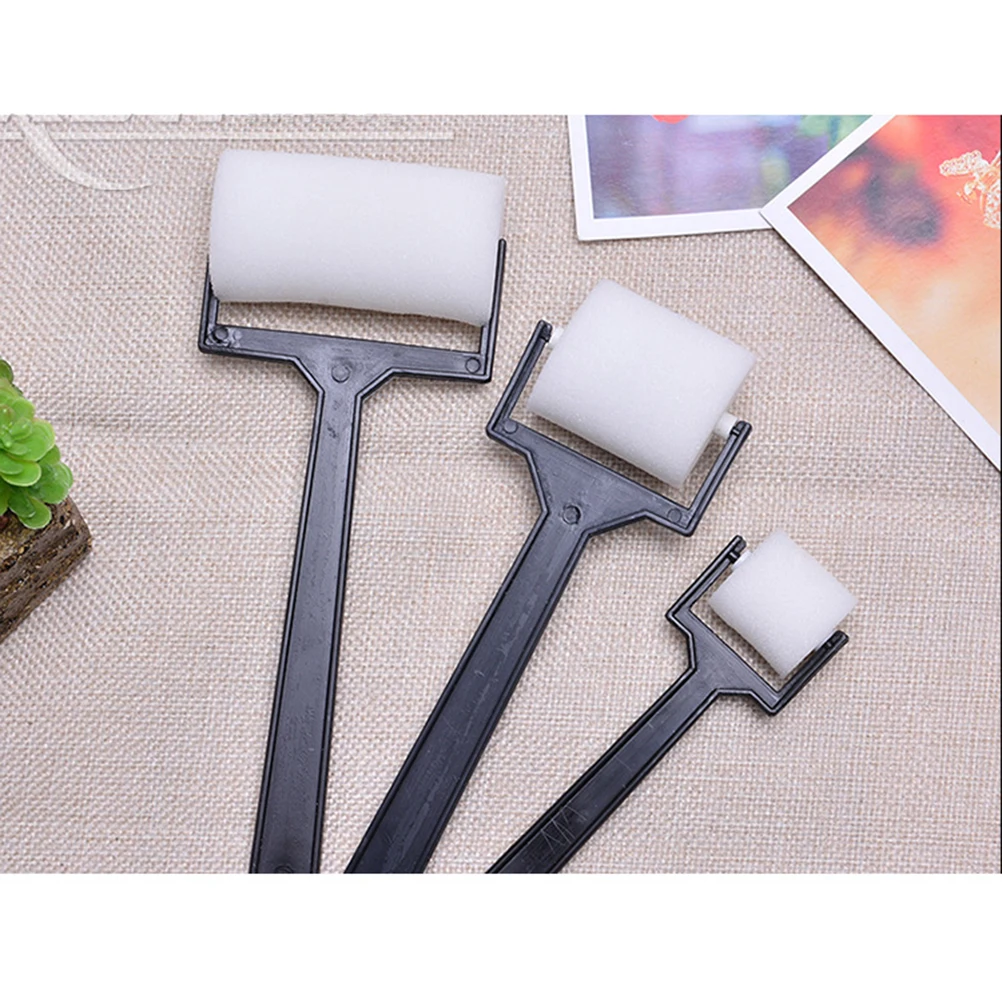 Goede Kids Craft Tool Tekening Speelgoed 3 stks set Witte Spons Borstel Schuim Schilderen Roller Borstel Schilderen Leveringen