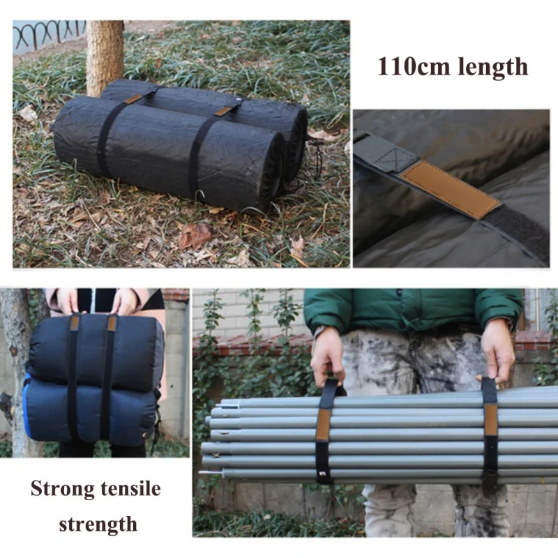

2pcs/Set 110cm Outdoor Backpack Accessory Luggage Sleeping Mattress Nylon Strap With Quick Release Buckle Tied Band Fixed Belt