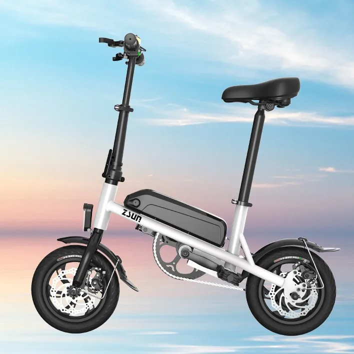 Discount 2018 HOT SALE mini folding electric bicycle 12-inch 36V  THREE GEAR  OPTIONAL Lithium electric folding bike FREE SHIPPING 13