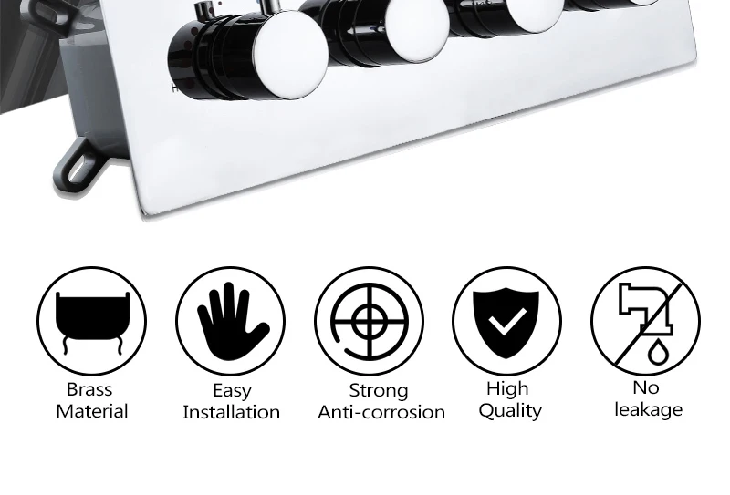 hm Mixer Tap Temperature Control Shower Switch Brass Concealed Faucets Diverter Mixing Thermostatic Mixing Valve (2)