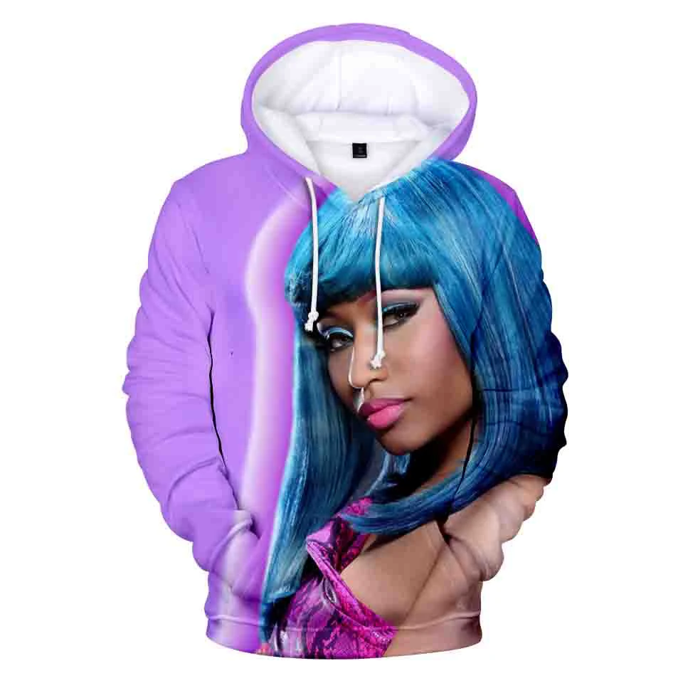 3d толстовки пуловер Забавный Nicki Minaj принт Мода Хип-Хоп Мужская Женская толстовка