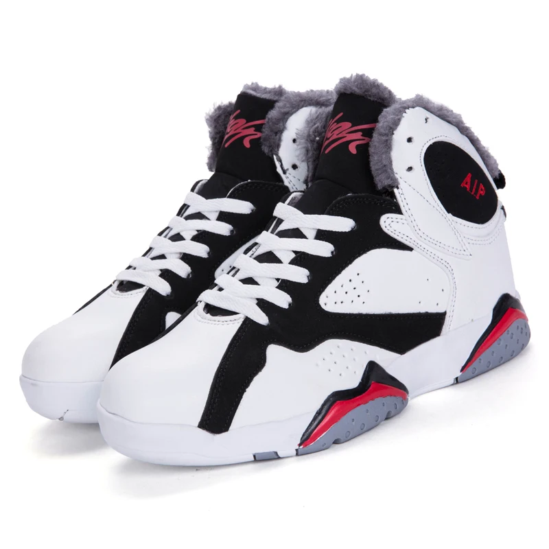 

Winter Snow Warm High Top Basketball Shoes Plush Comfortable Quality Men Women Trekking Sneakers Couple Basket Ball Shoes Tide