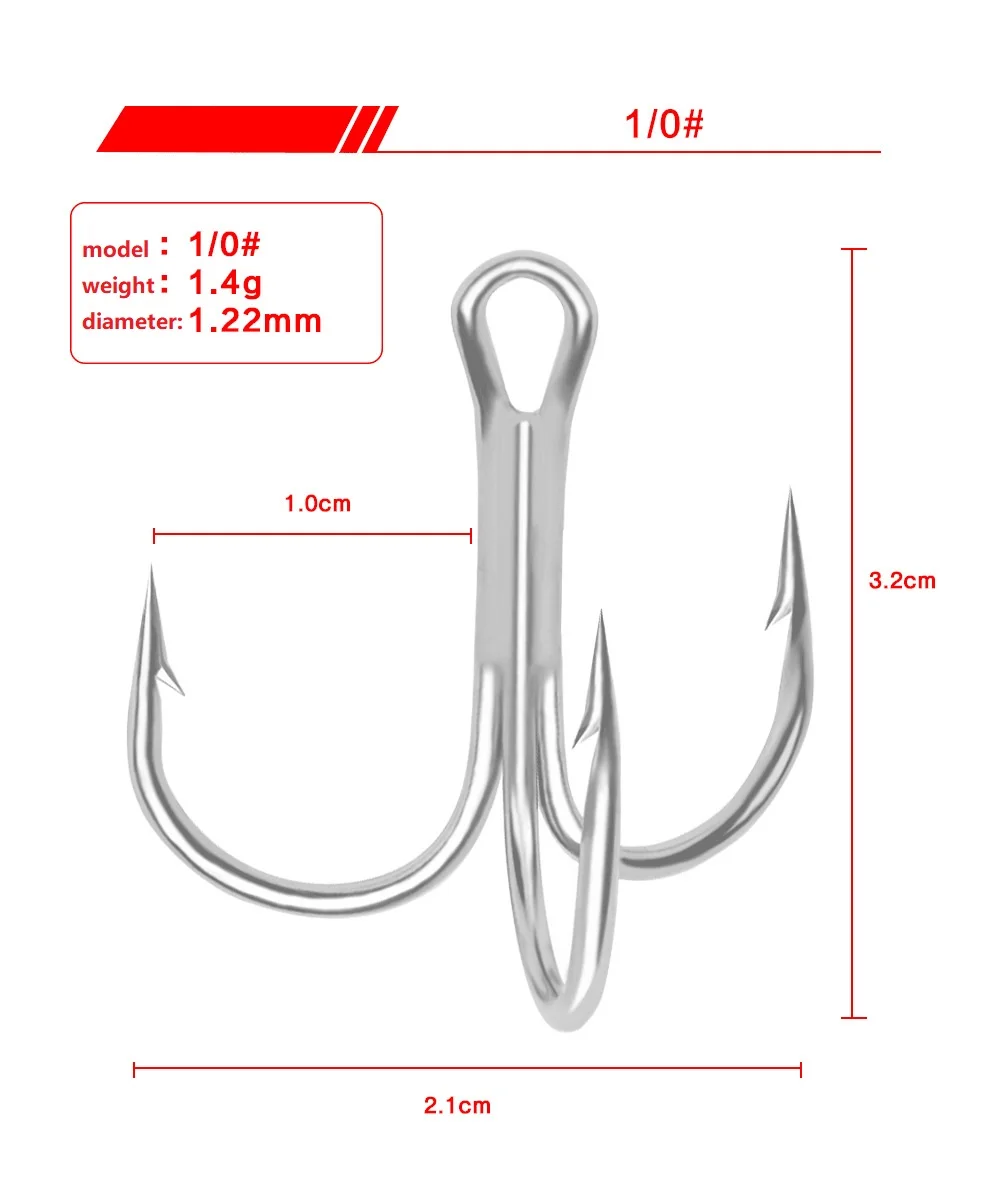 5 шт./лот колючий белый никель три якорных крючка девять спецификаций рыболовный крючок Высокоуглеродистая сталь тройные опрокинутые крючки