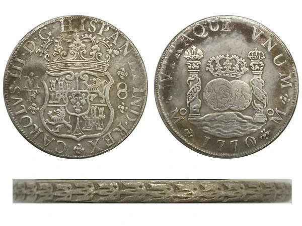 

1770 Spain 8 Reales Fernando VI Monarchi Cupronickel Plated Silver Collectibles Copy Coin