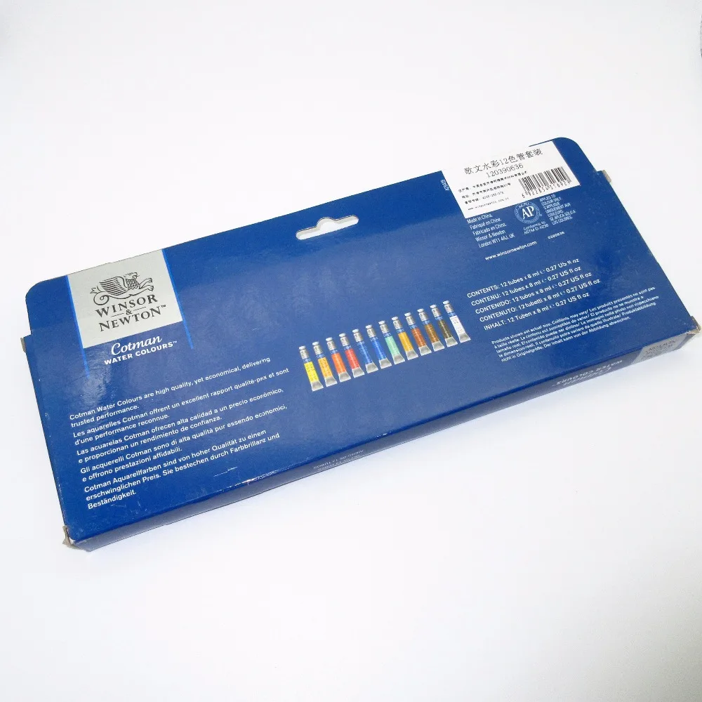 Winsor& Newton котман акварельные краски 12 трубки 8mlx12 Цвета