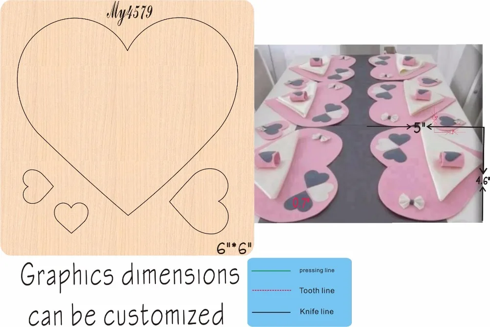 

Table mat wood moulds die cut accessories wooden die Regola Acciaio Die Misura MY